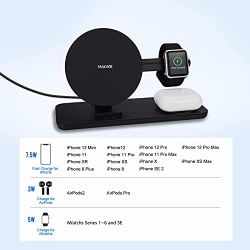 Cargador Qi Wireless 3 en 1 – Rápido y Universal.